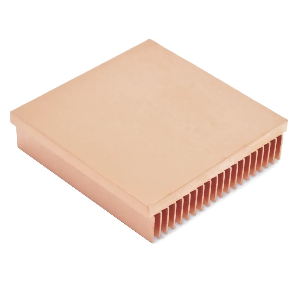 Fin de Calor de Cobre Puro Faça Você Mesmo Radiador para Chip Eletrônico ic Refrigeração 40x40x10 mm - Imagem 6