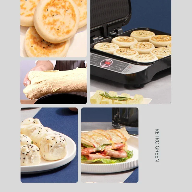 FD431 Electric Pancake Grill Removable and Washable Double-sided Household Enlarged Deepened Breakfast Machine Grill Pancake Pan 3