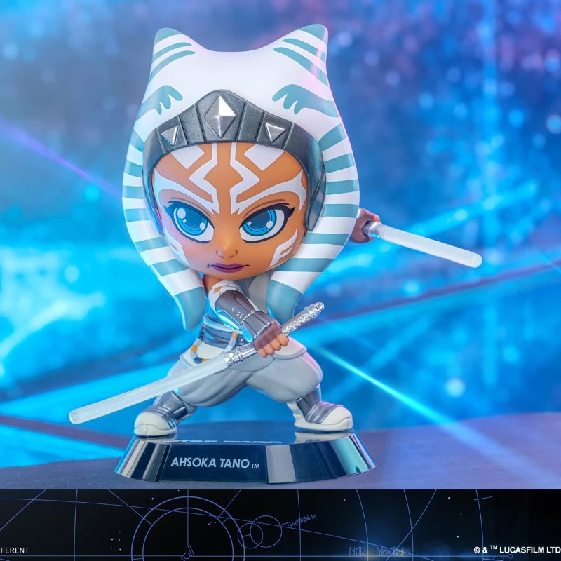 

Оригинальные популярные игрушки, Звездные войны, Ahsoka Tano, Мультяшные экшн-фигурки, мини-модель, Коллекционная модель, настольные украшения, детские подарки