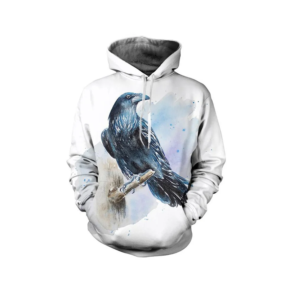 

Fashion New Crow 3d Print Hoodie Funny Men/Women Casual Couples Unisex Pullover Hoodie Hoodie