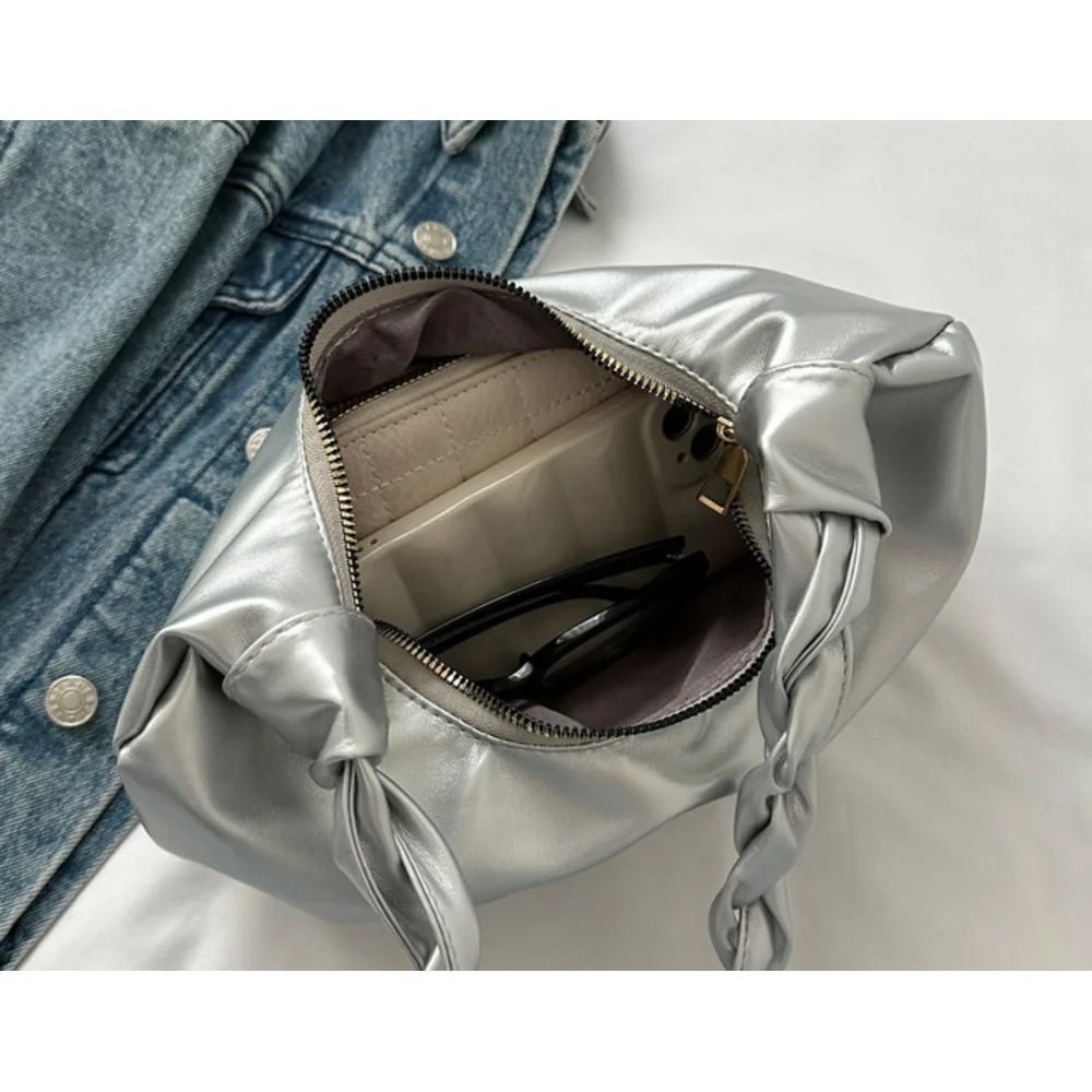 Cloud pleated single shoulder underarm bag with texture for women's 2024 new trendy internet celebrity handbag_senzul.com
