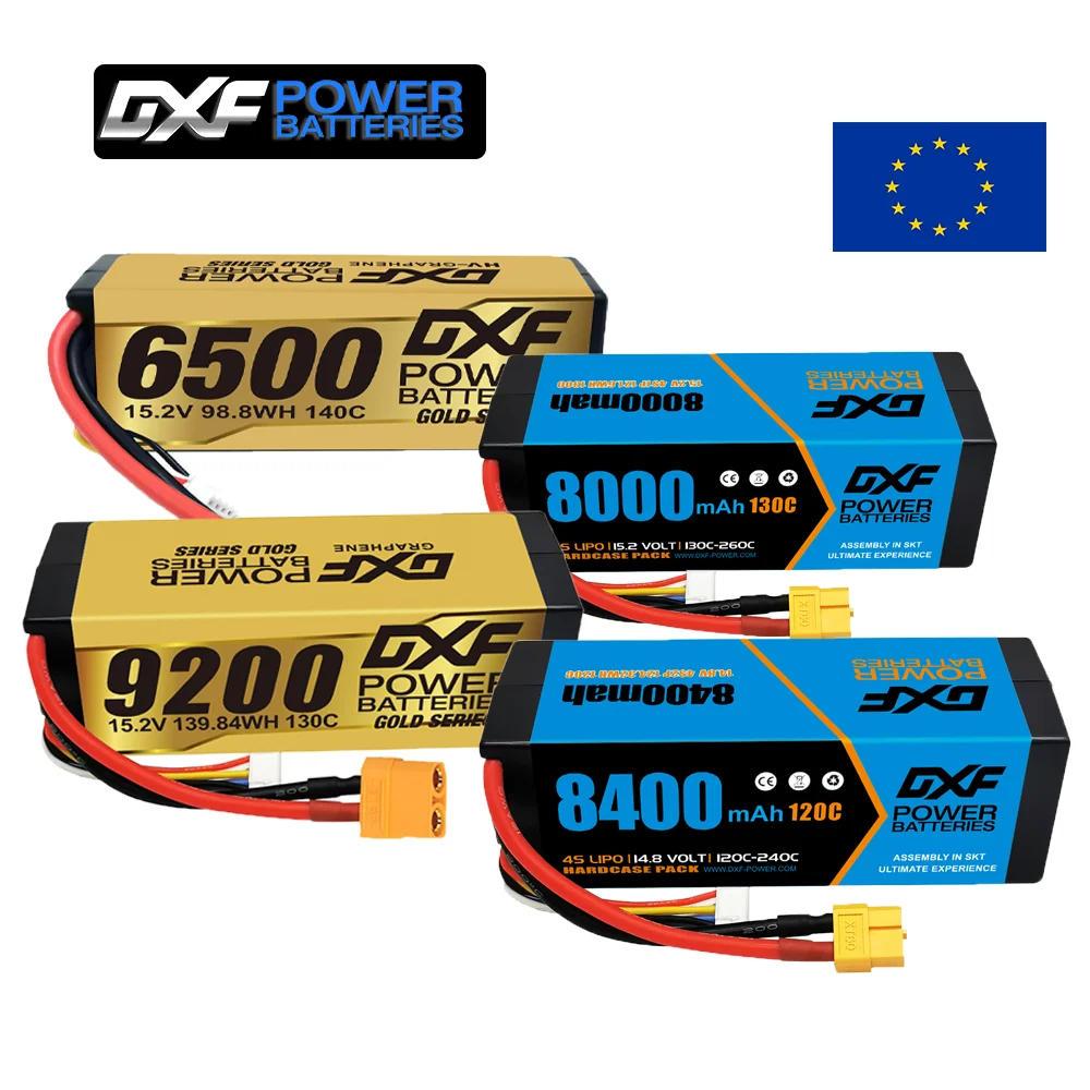 

DXF 4S Lipo Battery 140C 6500mAh 130C 8000mAh 120C 8400mAh 130C 9200mAh EC5 XT90 Plug Hardcase for RC Car Boat Truck UAV RACING