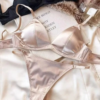 حمالة صدر مريحة من القماش الرقيق اللامع 3