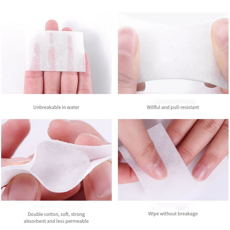 Lint Free Nail Polish Remover Pads Fibre Thickened Cotton Wipes Hard Soft Nail Art Cleaning Tool 400/600/603pcs/bag Nail Polish Remover Nail Gel Remover Nail Polish Remover Wipes Nail Cotton Pads Disposable Nail Pads