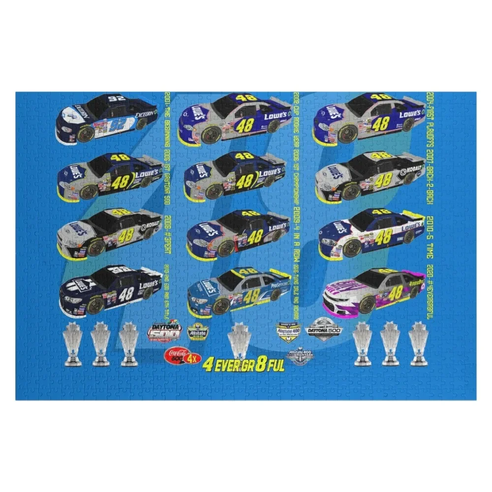 #4evergr8ful Jimmie Johnson 2020 Final Ride Jigsaw Puzzle Custom Gift Picture Custom Wood Puzzle