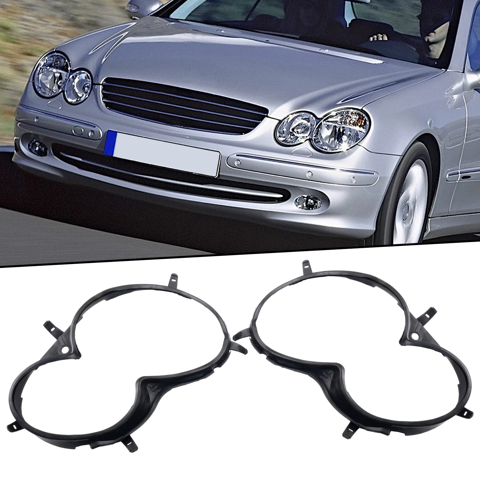 

High Quality Replacement Gasket Part Headlamp Headlight 2003-2009 2098260191 Black For Mercedes W209 CLK Gasket