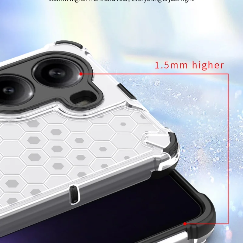 Honeycomb Style Armor Shockproof Case For Xiaomi Poco X7 Pro Redmi Turbo 4 5G TPU Frame Hard Plastic 2 in 1 Phone Cover Fundas