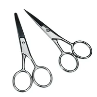 Stainless Steel Round Head Nose Hair Scissors Makeup Eyebrows Small Scissors Beard Scissors Beauty Tools Makeup Tools 1
