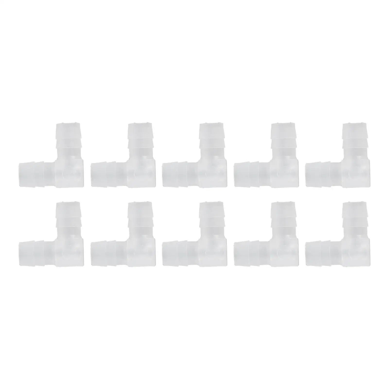 

10Pcs 90° Elbow Hose Barb Fitting Equal Barbed Joint Adapter L Shape for Aquariums