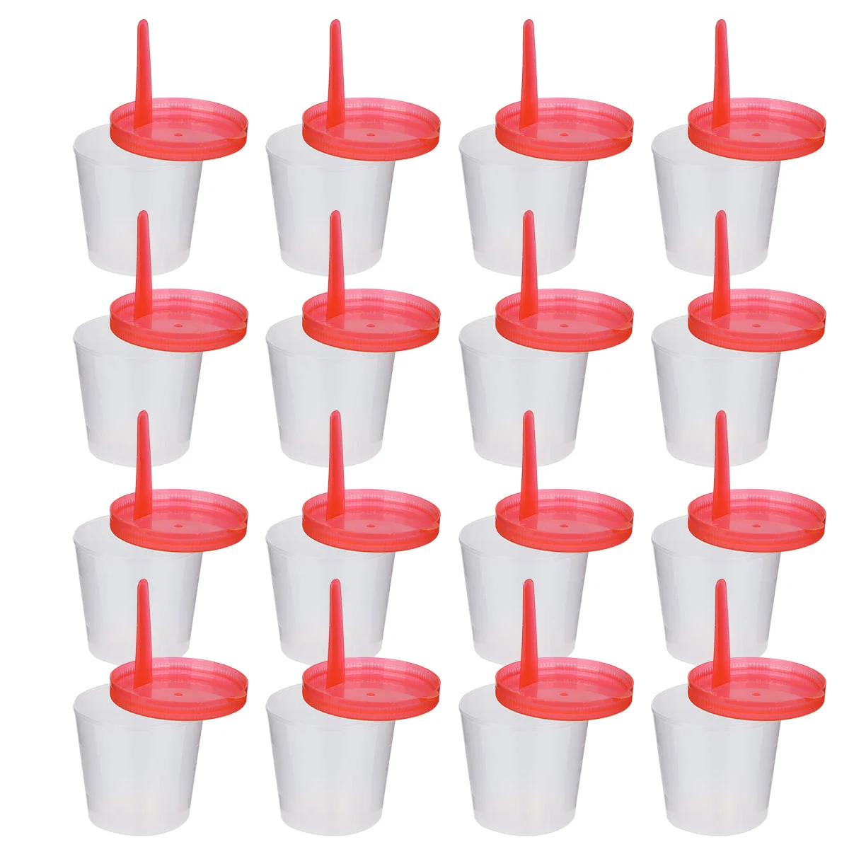 

50 Pcs Urine Specimen Cups with Lids Container Liquid Measuring Medical Small Test Man