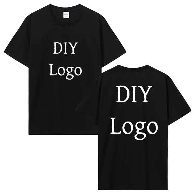 Personnalisez votre propre conception T-shirt hommes personnalisez votre impression Photo Logo T-shirt bricolage graphique T-shirt femmes t-shirts hauts vêtements en coton 1