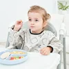 Baby's Soft Waterproof Bib Kid Long Sleeves Adjustable Feeding Cloth Little Boy Girl Painting Smock Child Meal Eating Apron 2