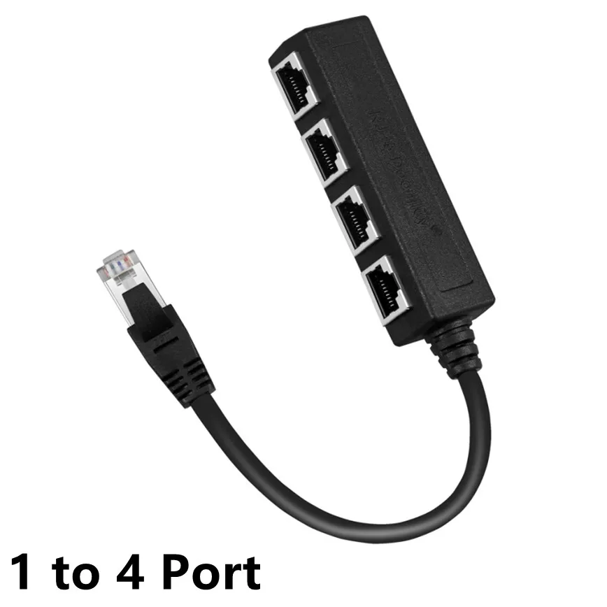 Multi-Port Ethernet Network Splitter & Adapter for High-Speed LAN Connections