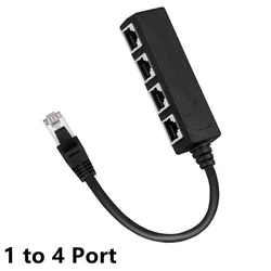 Multi - Port Ethernet Network Splitter & Adapter for High - Speed LAN Connections (1 to 4 Port Splitter)