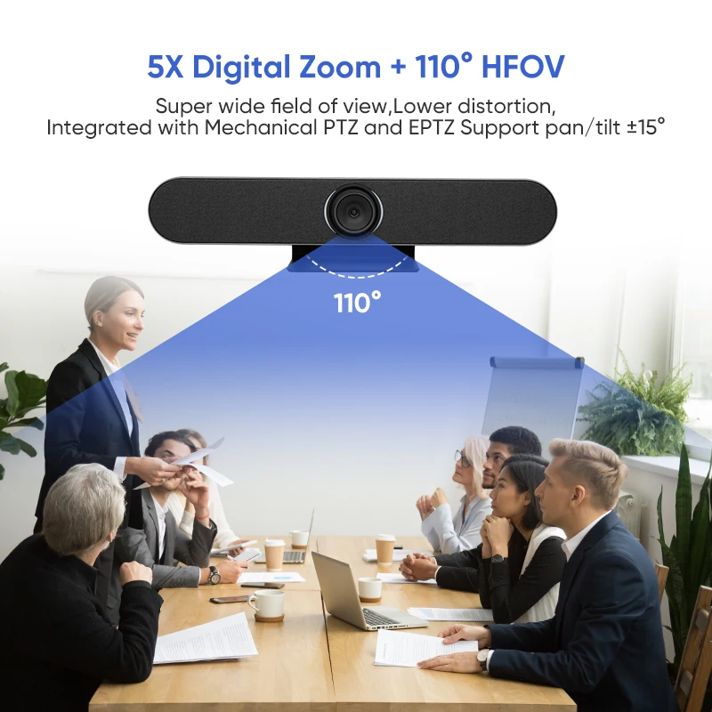 ROCWARE RT730 Integrated UHD Video Conference Terminal Super Decoding NPU AI tracking Android9.0 High Performence CPU
