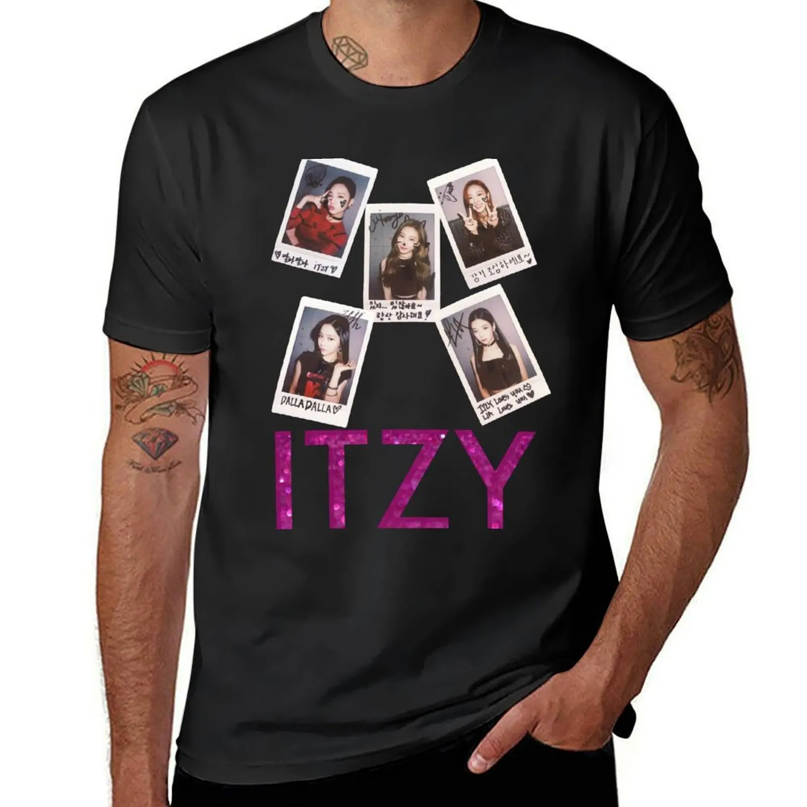 Itzy T-Shirt plain cute tops sports fans T-shirt men