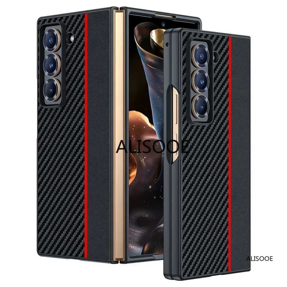 Shockproof Carbon Fiber Texture PU-Leather Case Cover