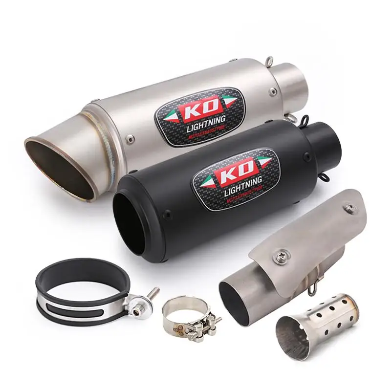 Slip On 51mm For Suzuki GSXR1000 2012-2020 Motorccycle Exhaust Pipe Muffler Escape Mid Link Pipe Steel Carbon - Image 2
