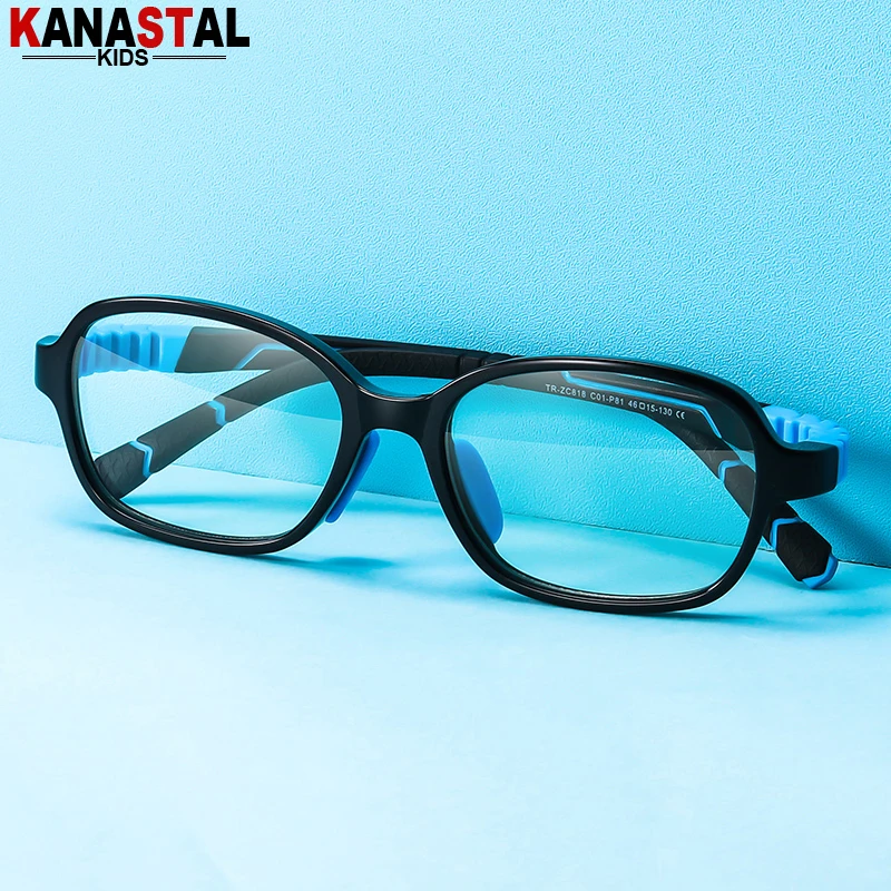 Children Anti Blue Light Glasses Kids Reading Glasses Prescription Myopia Anti Radiation Computer Eyewear TR90 Eyeglasses Frame