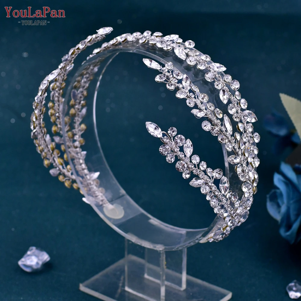 TOPQUEEN Crystal Wedding Headband Rhinestone Decoration Bridal Headpiece Pageant Headdress for Bride Hair Accessories HP496 hair accessories,bridal hair accessories,crown headband