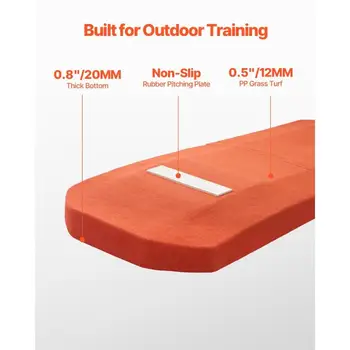 127 Inch Portable Pitching Mound Baseball Softball Outdoor Training Pitcher Aid 4