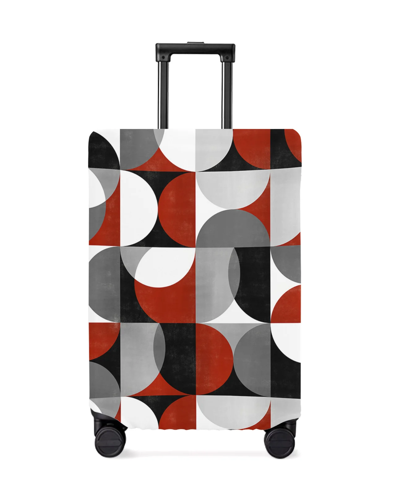 nordic-retro-medieval-geometric-abstract-red-luggage-cover-stretch-baggage-dust-cover-for-18-32-inch-travel-suitcase-case