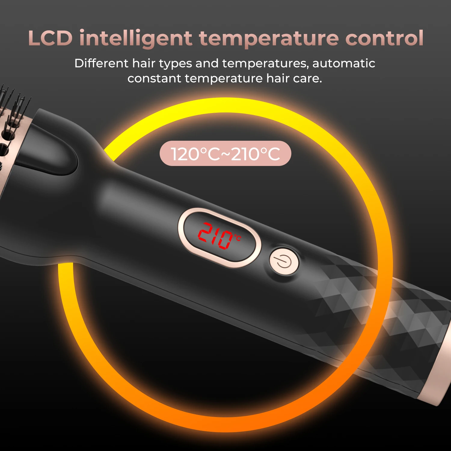 3In1 Dual PTC Fast Heating 210&deg;C Ceramic Hair Curler Comb Wand Straightener 32/38mm