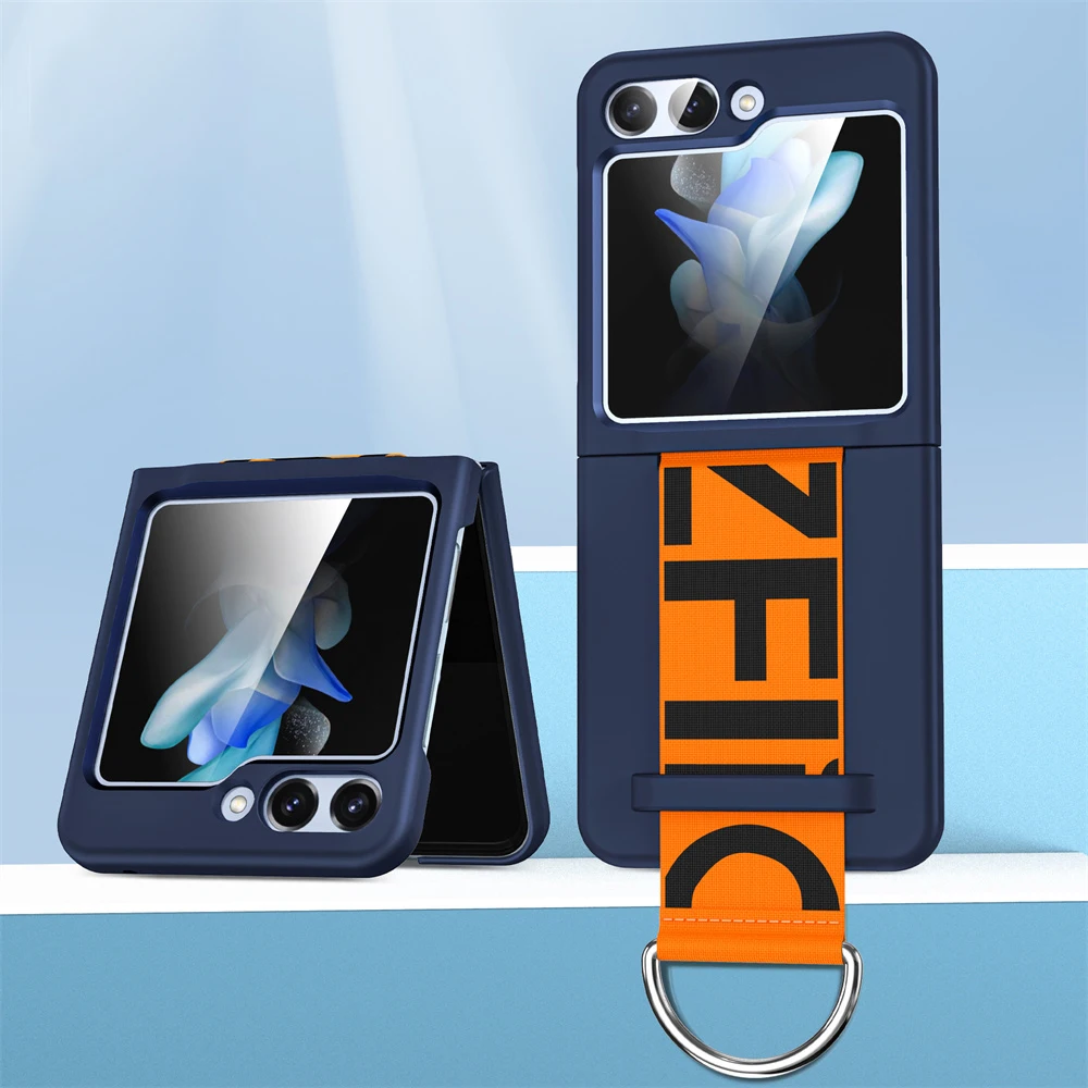 Luxury Wrist Strap Ring Holder Shockproof Case - Slim Matte Finish with Hand Chain Band