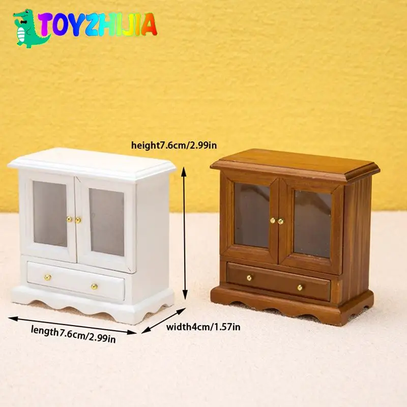 1-12-Miniature-Dollhouse-Display-Cupboard-Doll-House-Cabinet-Double ...