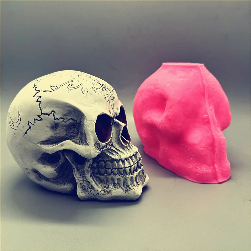 Silicone Mold 3D silicone mold pattern skull resin gypsum aromatherapy candle concrete crystal drop glue handmade DIY