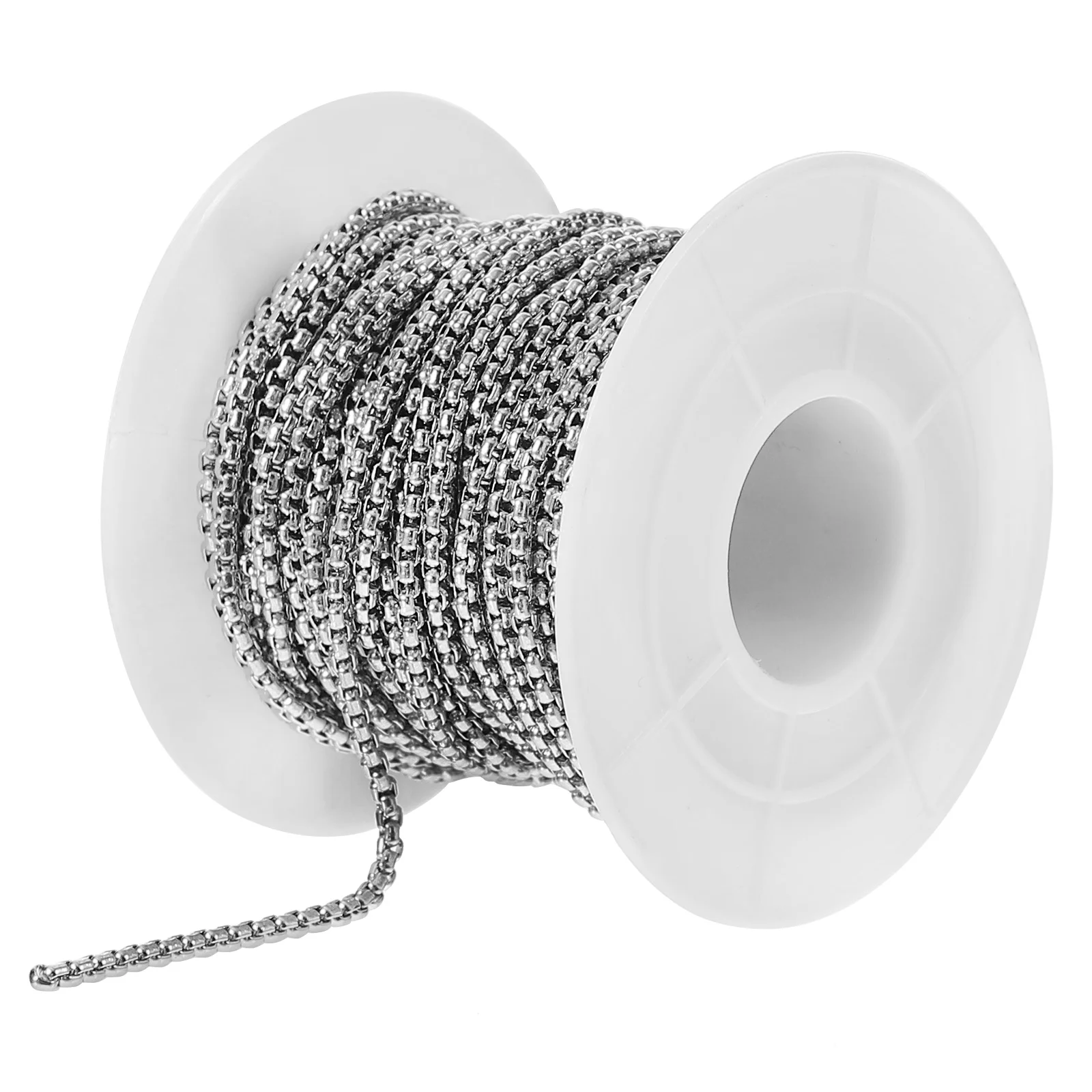 

1 Roll Beaded Necklace Chain 2 mm DIY Stainless Steel Chain for Jewelry Making