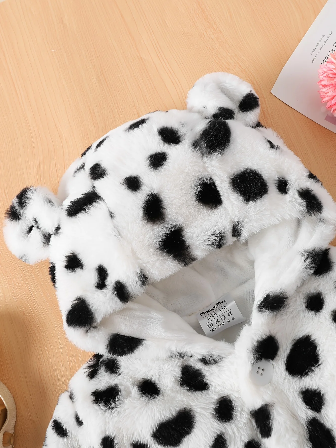 Girls Winter Coat Boys School Hooded Jacket Baby Boys Girls Cow Plush Winter Set