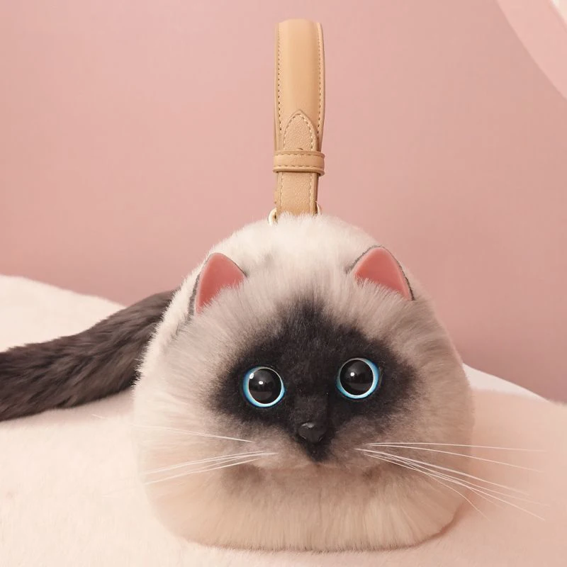 Плюшевая модная сумка с милым котом