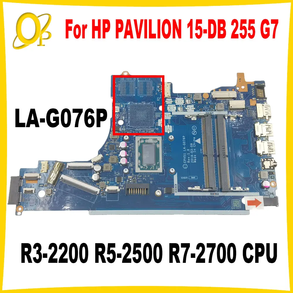 epv51-la-g076p-for-hp-pavilion-15-db-15-dx-255-g7-laptop-motherboard-l20664-601-l20666-001-with-r3-2200-r5-2500-r7-2700-cpu-ddr4