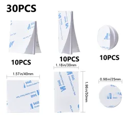 Versatile Double - Sided Adhesive Foam Tape (30PCS White)