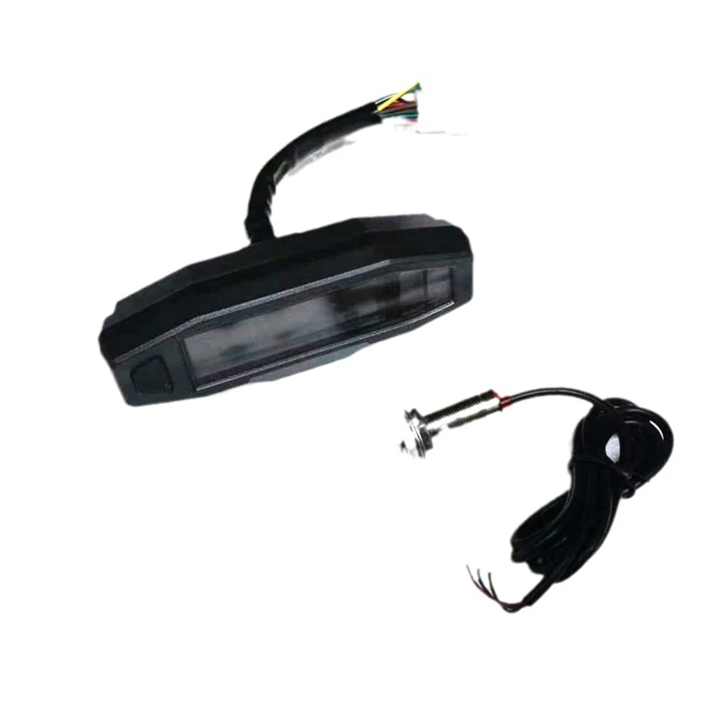 Waterproof Motorcycle Tachometer Adjustable Motorcycle Oil Gauge Digital Dashboard Instrument Turn Signal Light Indicator