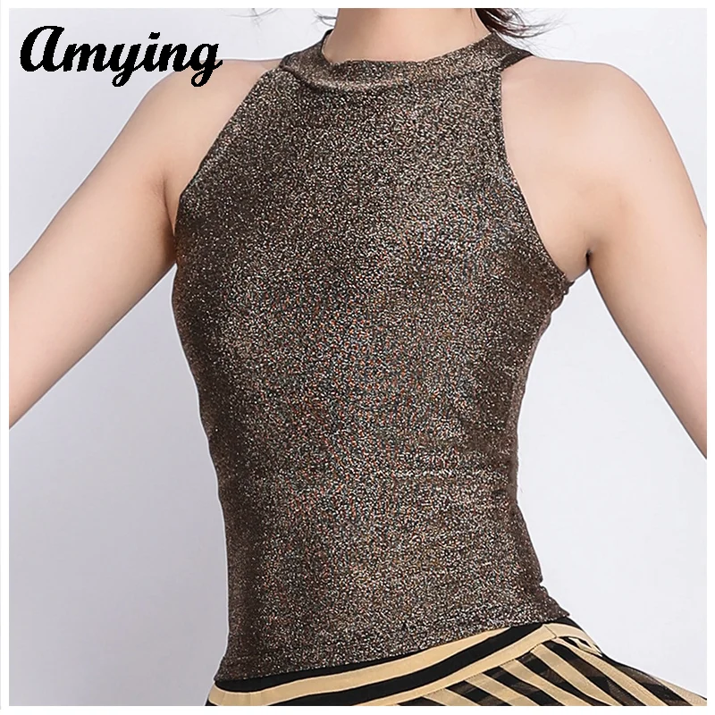 

Women Dance Performance Practice Training Suit Belly Dance Costume Set Sexy Sleeveless Tops And Striped Long Dance Dress