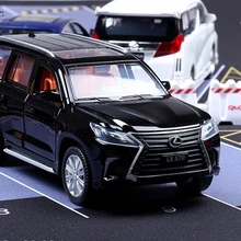 

1/32 LEXUS LX570 SUV Alloy Car Model Diecasts Simulation Metal Toy Vehicles Car Model Sound Light Collection Childrens Toy Gift