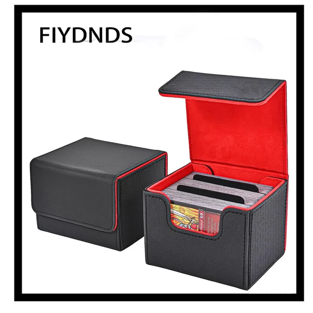 PU 가죽 트레이딩 카드 상자 수집 용량 타로 카드 상자, Mtg 카드 보관 상자, 게임 카드 세트, 보관 정리함