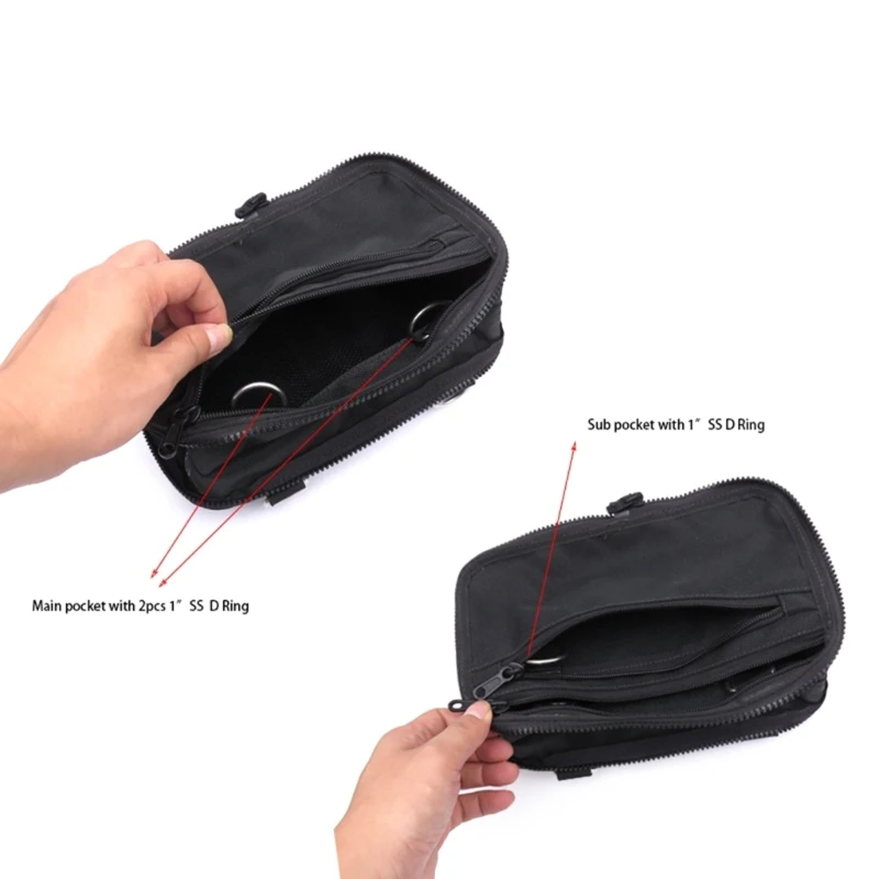 Side Mount Diving Storage Pocket Bag with Double Ended Hook Water Sport Equipment Diving Sidemount Storage 4