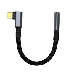 USB - C to 3.5mm Audio Adapter for Earphones and Headphones (1 Grey 90 Degree)