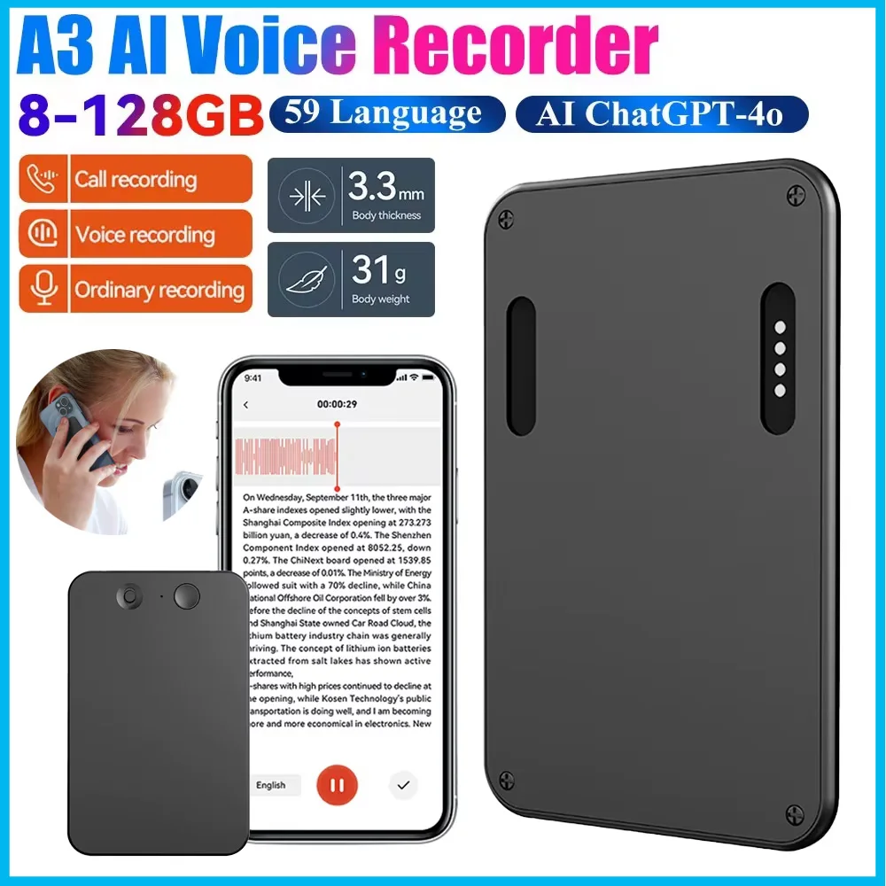 AI ChatGPT-4 Intelligent Voice Recorder Audio App