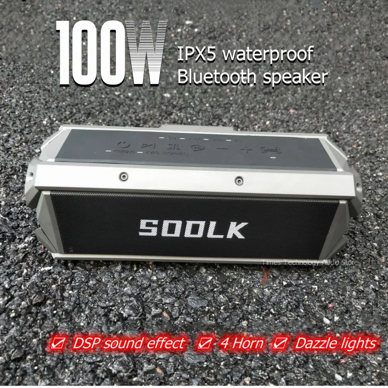 

100W High-Power Bluetooth Speaker Home Theater Wireless Boombox TWS Surround Sound Speaker Outdoor Portable Waterproof Subwoofer