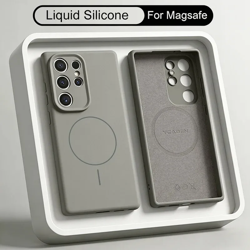 Original Liquid Silicone Magnetic Phone Case For Samsung Galaxy S26 S25 S24 Ultra Plus S26Ultra Cases Shockproof Bumper Cover 1