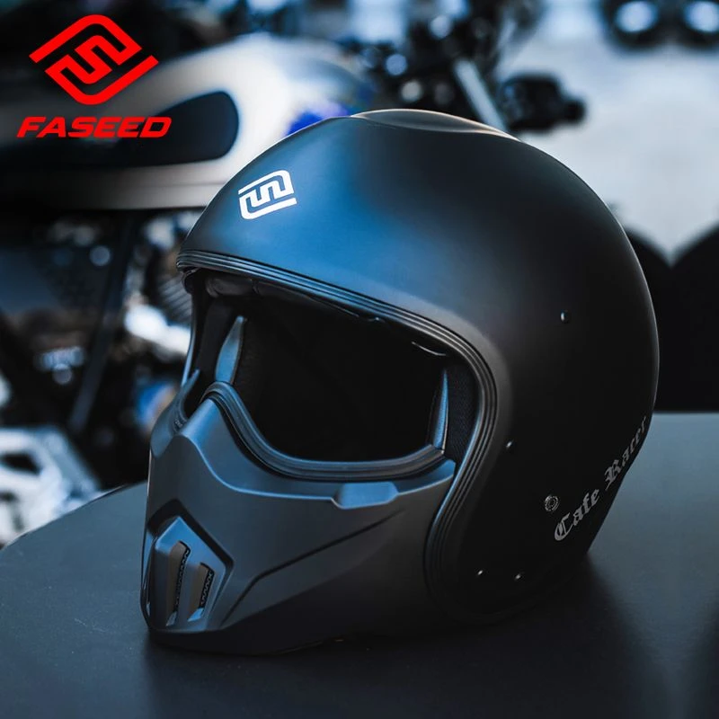thumbnail image 1 of FASEED casco de motocicleta de cara completa desmontable Modular Retro casco DOT ECE certificación Capacetes Moto Cascos para motos, 1 of 5