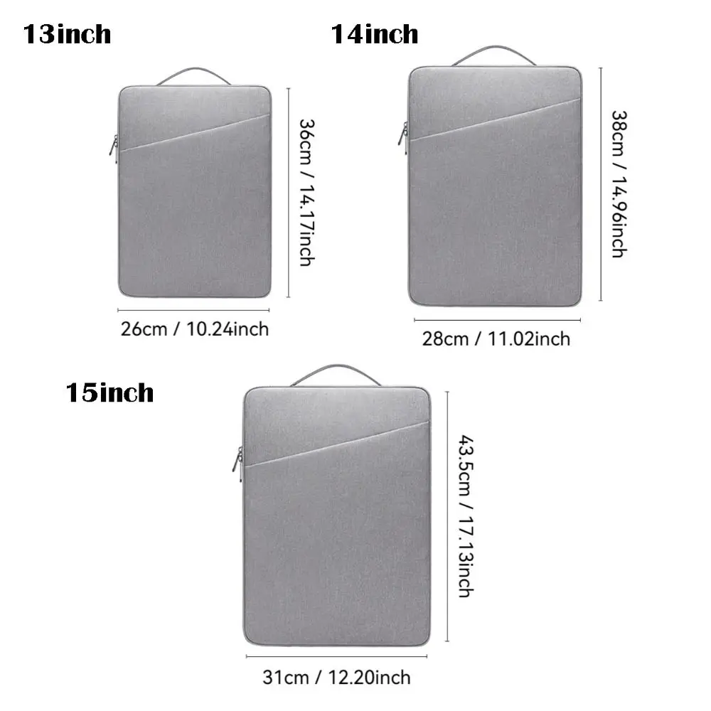 New Shockproof Laptop Sleeve Case Large Capacity Handle Laptop Handbag Ultra Thin Notebook Cover Business