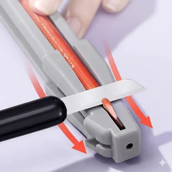 Temperamatite per sopracciglia in legno per punta a scalpello No Nucleo rotto Temperamatite manuale facile compatibile con tutti i matite per sopracciglia in legno