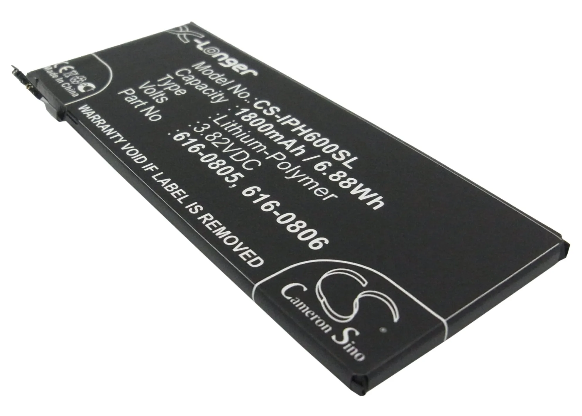 1800Mah 616-0809 616-0804 616-0805 616-0806 Batteria Per Il Iphone Di Apple 6 A1589 A1549 A1586