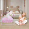 BYMAOCAR 5 Gears Electric Baby Crib Cradle Bluetooth Auto-Swing Rocking Bassinet Sleep Bed Infant Rocker+Net Adjustable Nursery 1