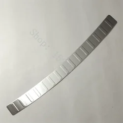 Enhanced Car Rear Bumper Protector Sill Trunk Tread Plate Trim (Silver)